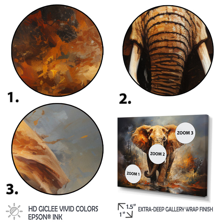 Elephant Wild Spirit - Elephant Canvas Wall Art