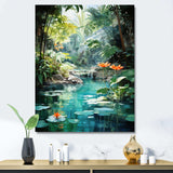 Emerald Oasis A Lush Green Landscape - Landscapes Canvas Wall Art