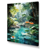 Emerald Oasis A Lush Green Landscape - Landscapes Canvas Wall Art