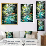 Emerald Oasis A Lush Green Landscape - Landscapes Canvas Wall Art