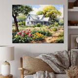 Farmhouse Frontyard Oasis I - Landscapes Canvas Wall Art