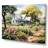 Farmhouse Frontyard Oasis I - Landscapes Canvas Wall Art