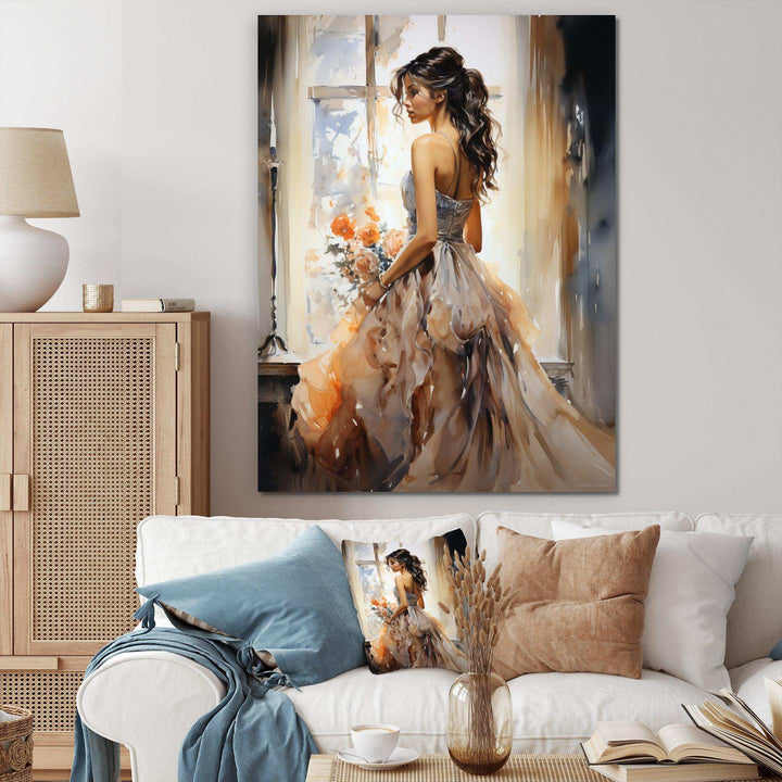 Fashion 1890S Belle Portrait I - Fashion Canvas Wall Art
