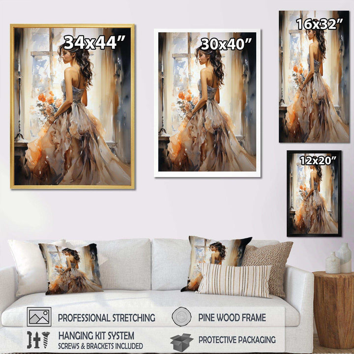 Fashion 1890S Belle Portrait I - Fashion Canvas Wall Art