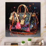 Fashion Bag Glamour Pointillism II - Fashion Canvas Wall Art