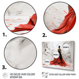 Fashion Red Dress Elegance Unveiled I - Fashion Canvas Wall Art