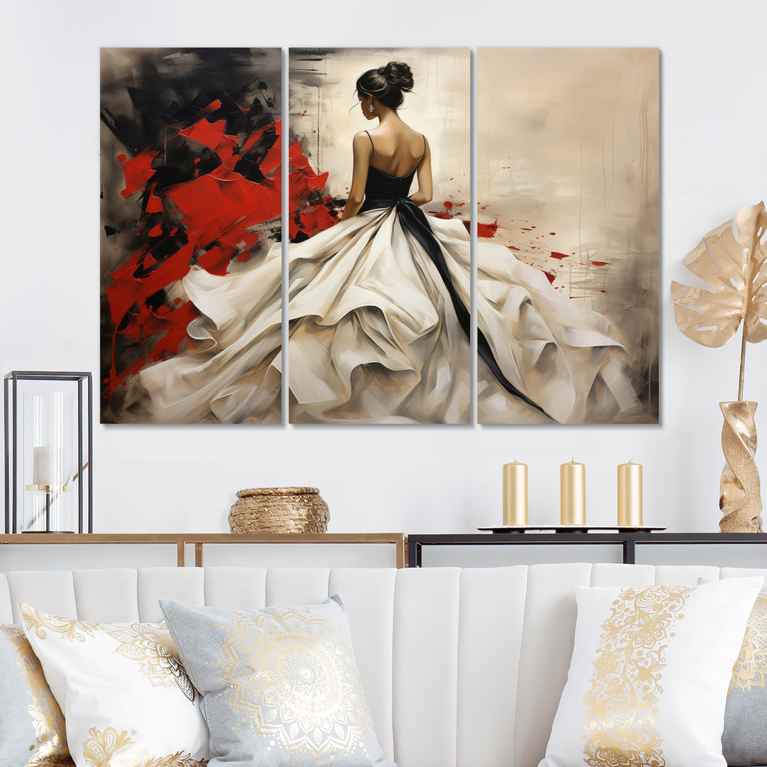 Fashion Red Dress Elegance Unveiled V - Multi-Panels