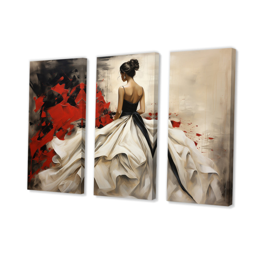 Fashion Red Dress Elegance Unveiled V - Multi-Panels