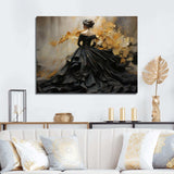 Fashion Elegance Unveiled Gold - Fashion Canvas Wall Art