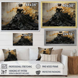 Fashion Elegance Unveiled Gold - Fashion Canvas Wall Art