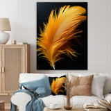 Orange Feather Elegance - Feathers Wall Decor