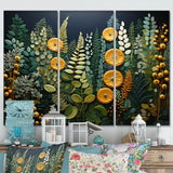 Yellow Ferns Plant Forest Tapestry - Multi-Panels