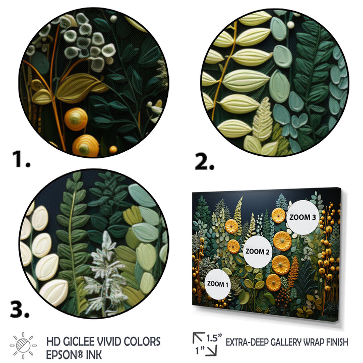 Yellow Ferns Plant Forest Tapestry - Multi-Panels