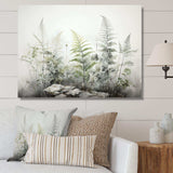 Ferns Silver Whispers I - Floral Canvas Wall Art