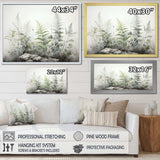 Ferns Silver Whispers I - Floral Canvas Wall Art