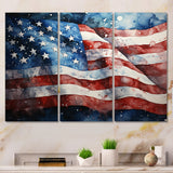 Flag American Flag III - Canvas Wall Art Sets