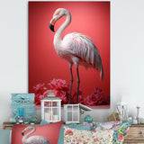 Monochrome Flamingo Fading Glow - Flamingo Bedroom Wall Art