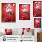 Monochrome Flamingo Fading Glow - Flamingo Bedroom Wall Art