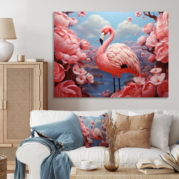 Pink Flamingo Flair - Flamingo Canvas Wall Art