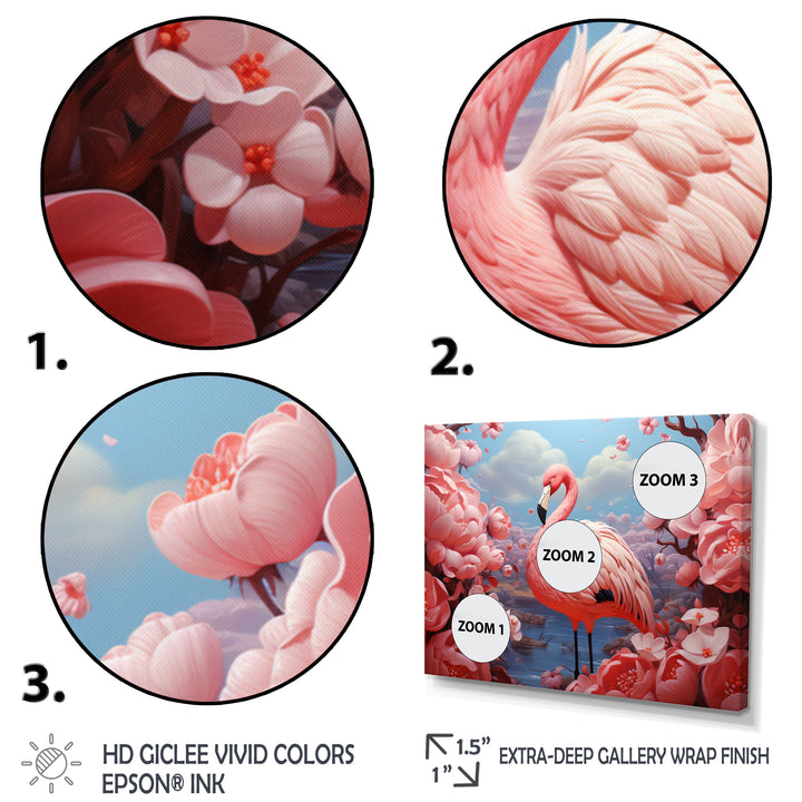 Pink Flamingo Flair - Flamingo Canvas Wall Art