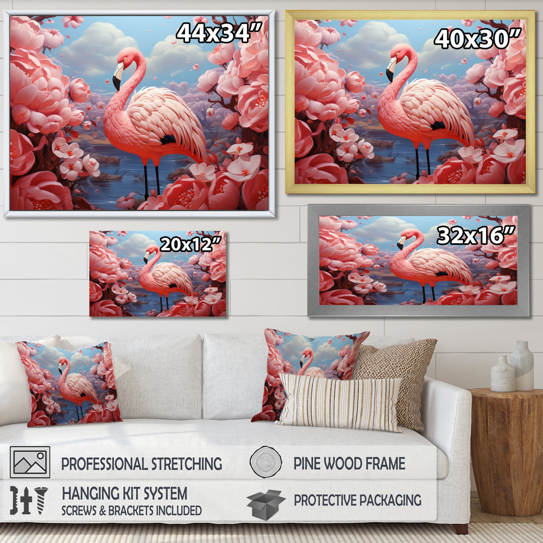 Pink Flamingo Flair - Flamingo Canvas Wall Art