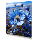 Blue Flower Cobalt Delight - Floral Canvas Wall Art