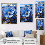 Blue Flower Cobalt Delight - Floral Canvas Wall Art