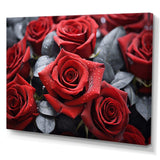 Red Grey Rose Eternal Beauty - Floral Canvas Wall Art