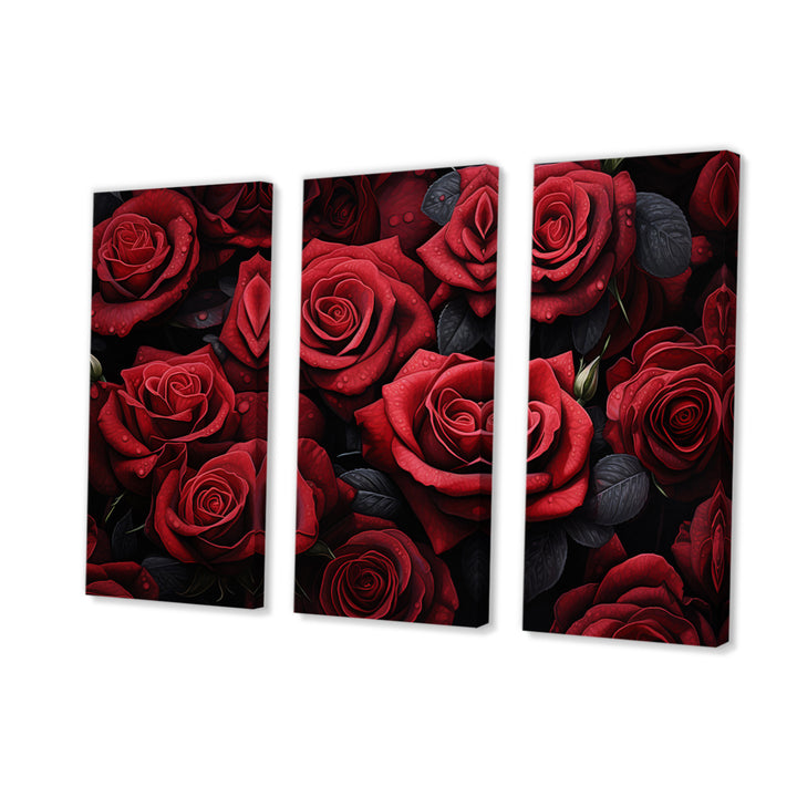 Red Black Rose Eternal Beauty IV - Multi-Panels