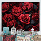 Red Black Rose Eternal Beauty IV - Floral Canvas Wall Art