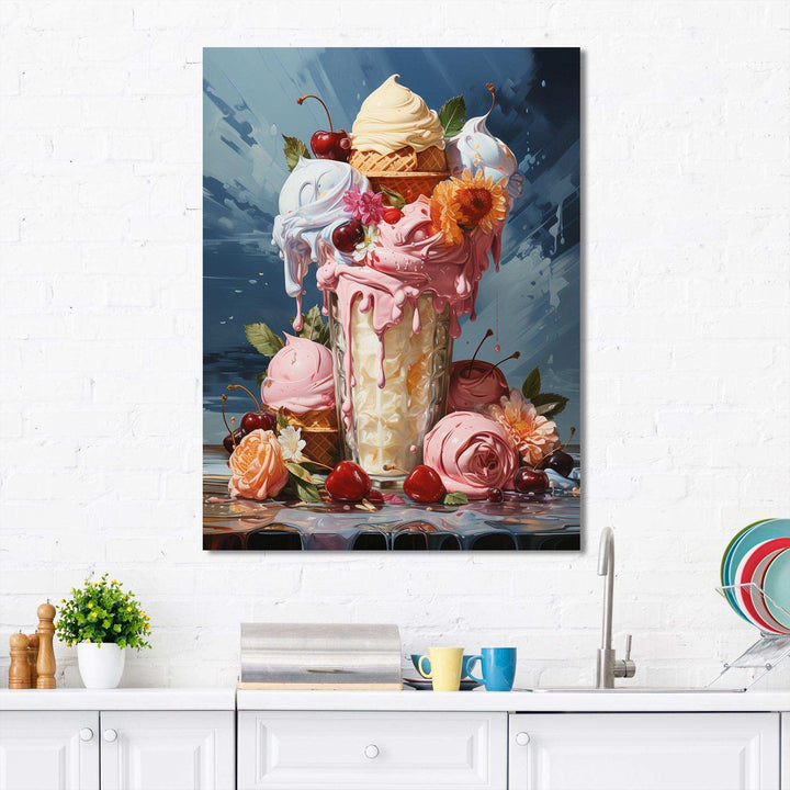 Food Ice Cream III - Food &amp; Beverage Canvas Wall Art