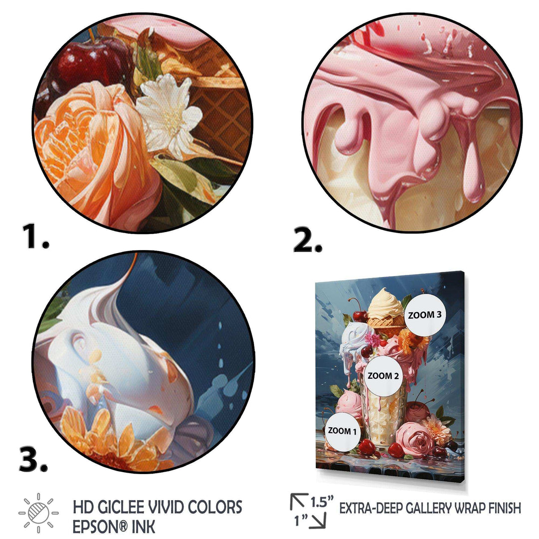 Food Ice Cream III - Food &amp; Beverage Canvas Wall Art