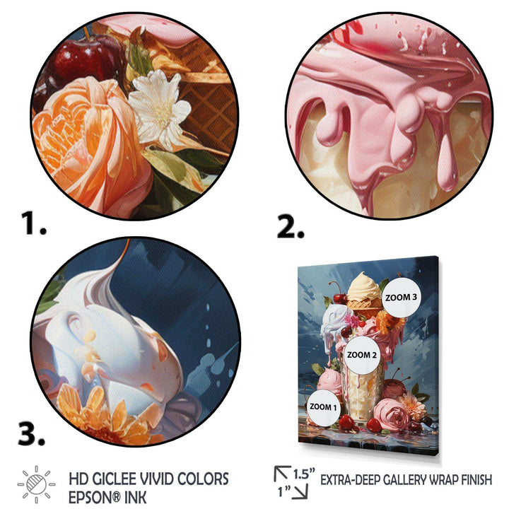 Food Ice Cream III - Food &amp; Beverage Canvas Wall Art