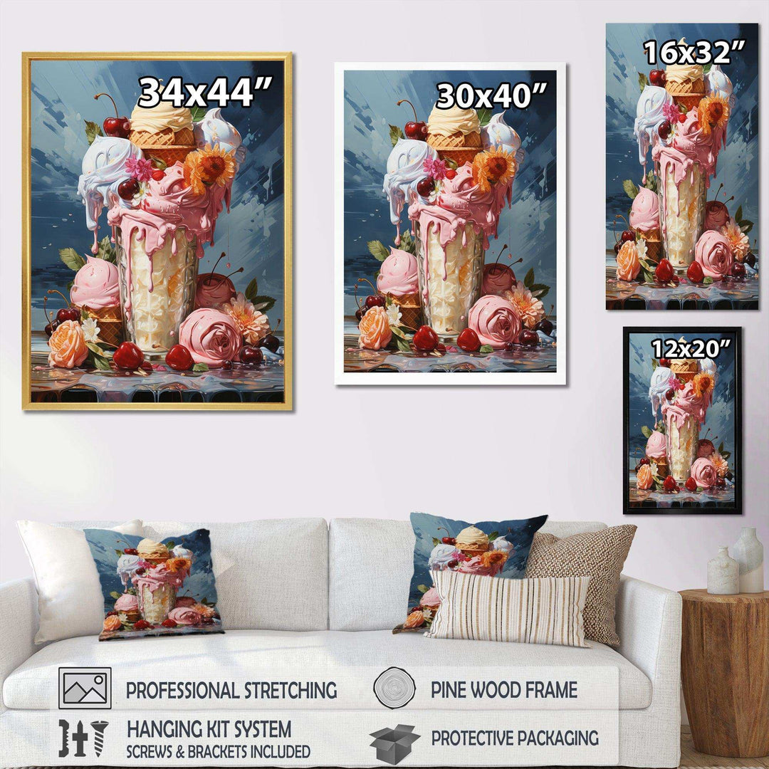 Food Ice Cream III - Food &amp; Beverage Canvas Wall Art
