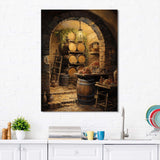 French Wine Cellar I - Food & Beverage Canvas Wall Art