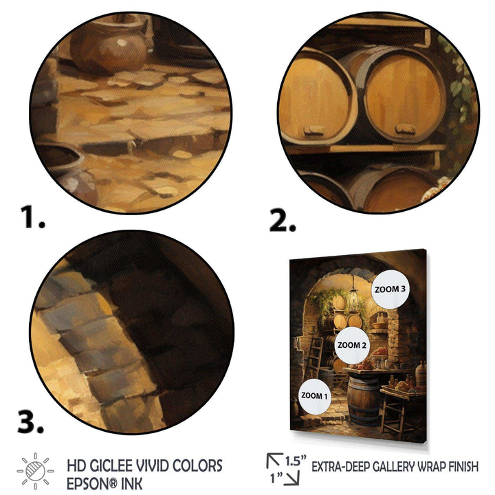 French Wine Cellar I - Food &amp; Beverage Canvas Wall Art