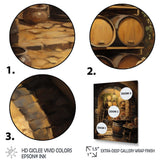 French Wine Cellar I - Food & Beverage Canvas Wall Art