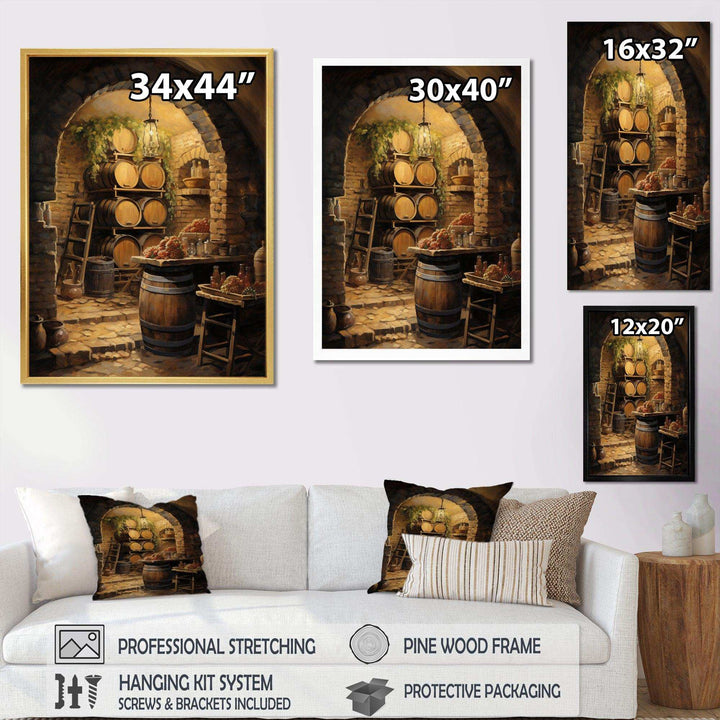 French Wine Cellar I - Food &amp; Beverage Canvas Wall Art