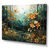 Forest Enchanted Canopy Patchwork II - Landscapes Canvas Wall Art