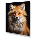 Orange Fox Guardian - Animals Canvas Wall Art