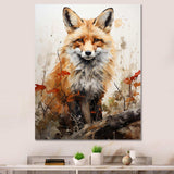 Fox Wilderness Observer - Animals Canvas Wall Art