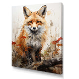 Fox Wilderness Observer - Animals Canvas Wall Art