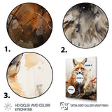 Fox Wilderness Observer - Animals Canvas Wall Art