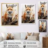 Fox Wilderness Observer - Animals Canvas Wall Art