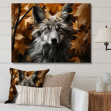Fox Woodland Enigma - Fox Framed Canvas Art