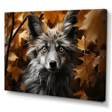 Fox Woodland Enigma - Fox Framed Canvas Art