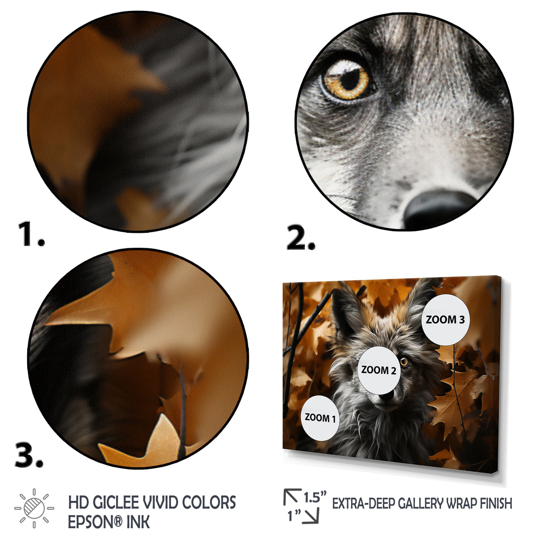 Fox Woodland Enigma - Fox Framed Canvas Art