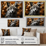 Fox Woodland Enigma - Fox Framed Canvas Art