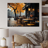 France Parisian Cafe Charm III - Landscapes Canvas Wall Art