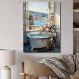 French Bathroom - Humor Canvas Wall Art